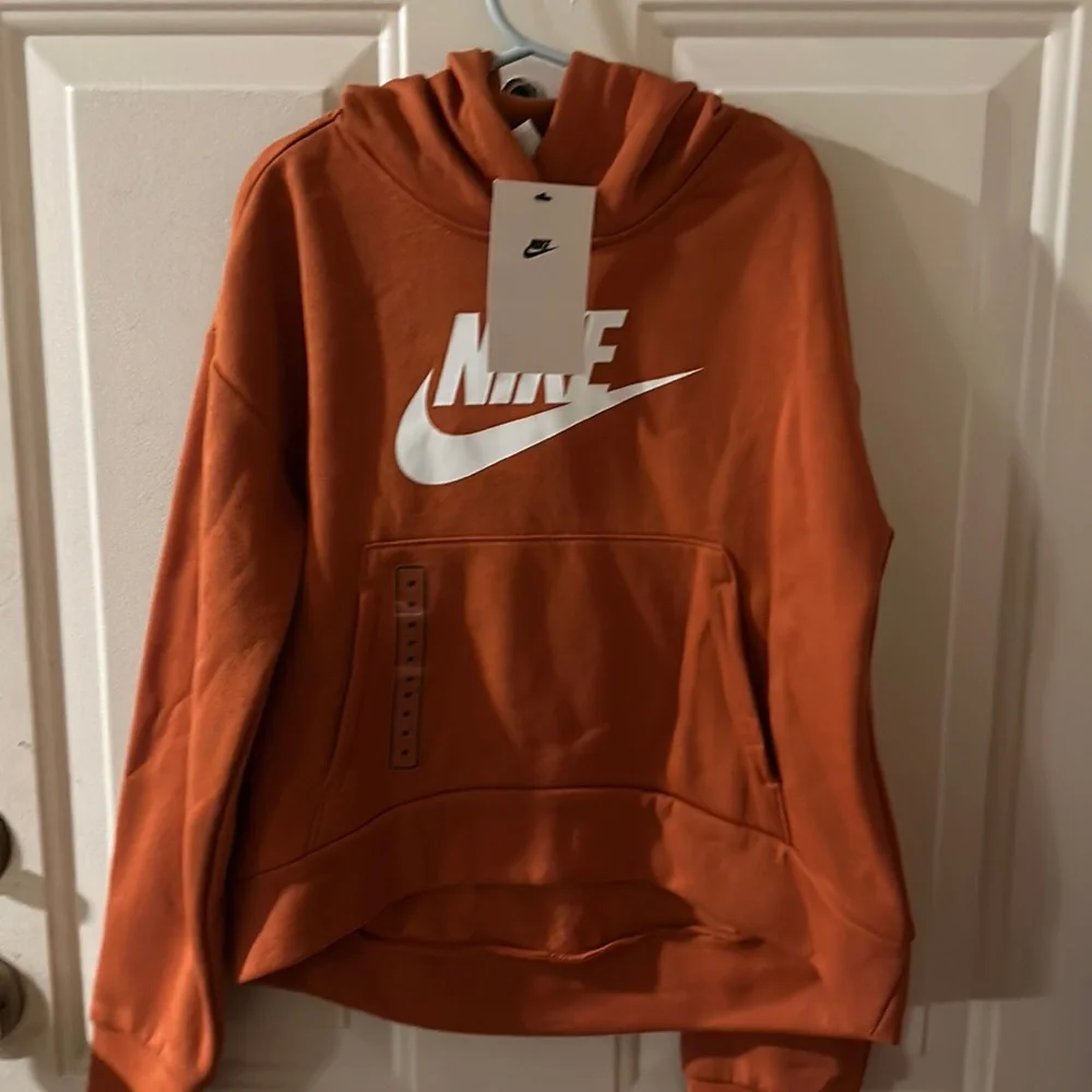 Nike Girls’ Sportswear Club Fleece Pullover Hoodie: ORANGE: NWT: SZ M